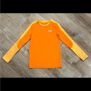 Under Armour Orange Long Sleeve Shirt youth medium